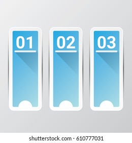 vector clean modern blue Infographic square banners set. Vector illustration can be used for workflow layout, diagram, number options, web design.