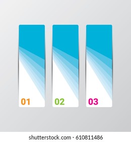 vector clean modern blue Infographic square banners set. Vector illustration can be used for workflow layout, diagram, number options, web design.