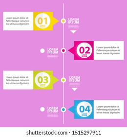 vector clean modern paper Infographic banners set isolated on pink background. Vector illustration can be used for workflow layout, diagram, number options, web design.