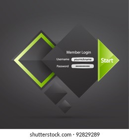 Vector clean professional business login form