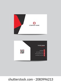 vector clean and sharp business card with double side