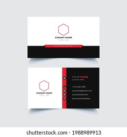 Plantilla de diseño de tarjetas de visita simple y limpia para vectores.