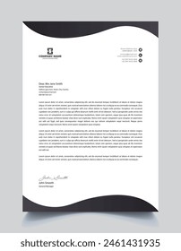 Vector clean simple corporate a4 letterhead layout for print