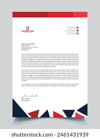 Vektorgrafik Clean Simple Corporate A4 Briefkopf Layout für Druck