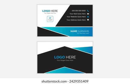 Vector Clean and simple modern creative Double-sided Business Card Template.