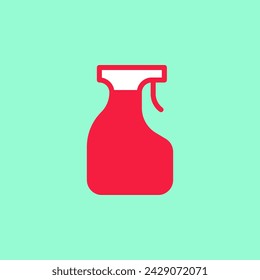 Vector clean spray icon. Graphic chemical household pictogram. Cleaning disinfectant bottle symbol illustration. Detergent sign template