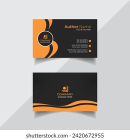 Vector clean style modern business card template or visiting card design