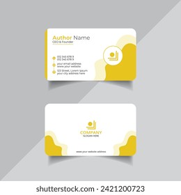 Vector clean style modern business card template or visiting card design