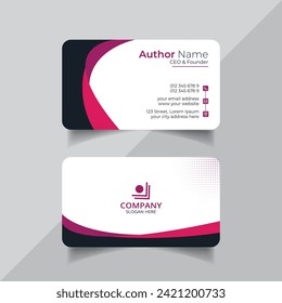 Diseño de tarjetas de visita o diseño de tarjetas de visita con estilo de limpieza de vectores