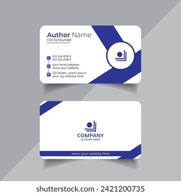 Vector clean style modern business card template or visiting card design
