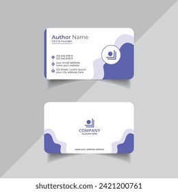 Diseño de tarjetas de visita o diseño de tarjetas de visita con estilo de limpieza de vectores