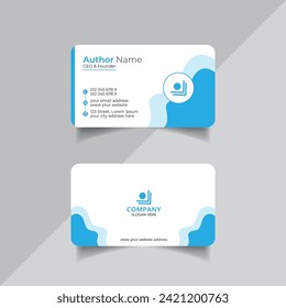 Vector clean style modern business card template or visiting card design