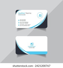 Diseño de tarjetas de visita o diseño de tarjetas de visita con estilo de limpieza de vectores