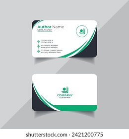 Vector clean style modern business card template or visiting card design