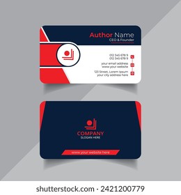 Vector clean style modern business card template or visiting card design