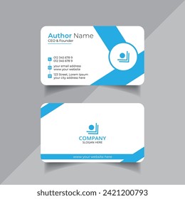 Vector clean style modern business card template or visiting card design