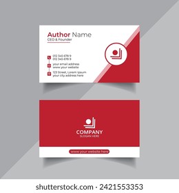 Vector clean style modern business card template or visiting card design