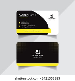 Vector clean style modern business card template or visiting card design