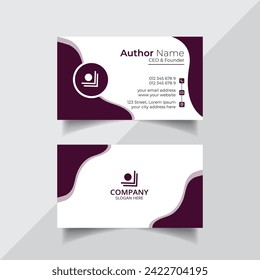 Vector clean style modern business card template or visiting card design