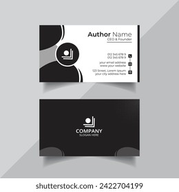 Vector clean style modern business card template or visiting card design