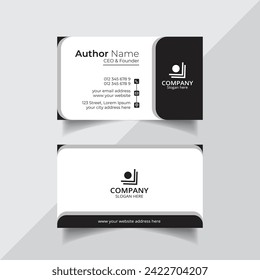 Diseño de tarjetas de visita o diseño de tarjetas de visita con estilo de limpieza de vectores