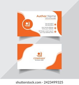 Vector clean style modern business card template or visiting card design