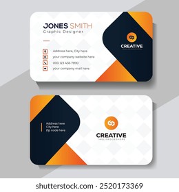 Vector clean style modern business card template