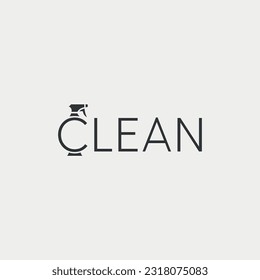 Vector clean text logo design