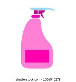 vector cleaner icon. cleaner illustration, vector spray bottle. detergent isolated