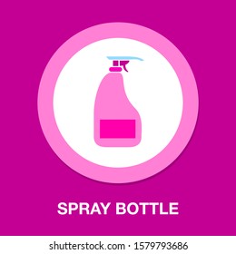 vector cleaner icon. cleaner illustration, vector spray bottle. detergent isolated