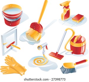 Vector Cleaning Icon Set