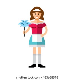 Vector Cleaning service. Flat style colorful Cartoon illustration.