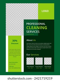 Vector cleaning service flyer poster design print ready template