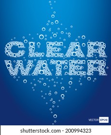 vector clear water bubble background i love dive