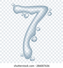 Vector clear water transparent ABC. Number  7.