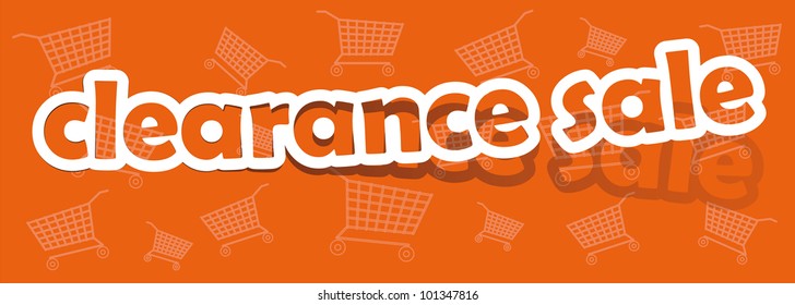 vector clearance sale; realistic cut, takes the background color