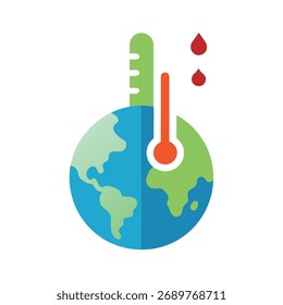 Vektor des Klimaschutzkonzepts mit Schmelze