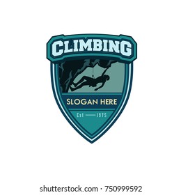 vector climbing illustratin for logo, emblem, and design