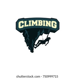 vector climbing illustratin for logo, emblem, and design