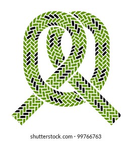 vector climbing rope knot symbol