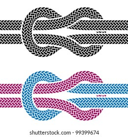 Vector Climbing Rope Knot Symbols