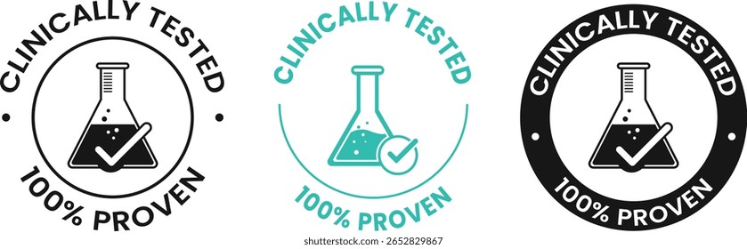 Estilos de círculo e de linha de crachás clinicamente aprovados e testados para o vetor