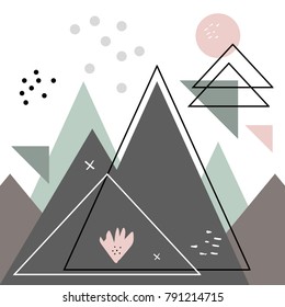 Vector, clip art. Abstract composition. Poster, print, card.
