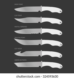 Vector clip art: Blade Types
