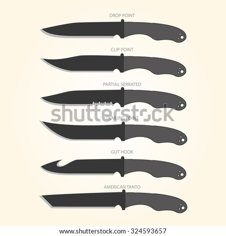 Vector clip art: Blade Types