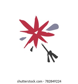 Vector, clip art. Boho sticker, tattoo, logo and pattern details. Poster, t-shirt, textile, print, card.