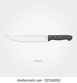 Vector clip art: "Boning" kitchen knife 