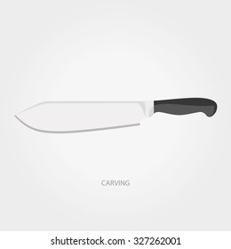 Vector clip art: "Carving" kitchen knife  