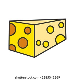 Vector clip art with cheese icon