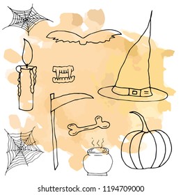 Vector clip art contour for Halloween
